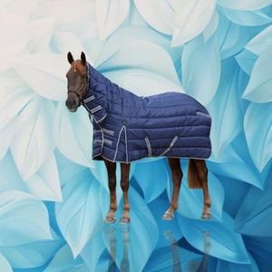 Selimut penunggang kuda nyaman, permadani kuda stabil Musim Dingin mudah digunakan dengan lapisan nilon, selimut saluran poliester untuk perawatan kuda - Product Image 1