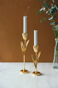 Brass <b>Candle</b> Stand for Living Room Dining Table & Bedroom Decor-Handmade Customized Design <b>Cheap</b> Cost - Product Image 2