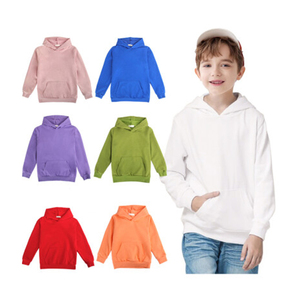 Sweat à capuche unisexe pour enfants, couleur unie, surdimensionné, 100% coton, polaire, respirant, séchage rapide, haute qualité, logo personnalisé, streetwear décontracté, OEM - Product Image 1