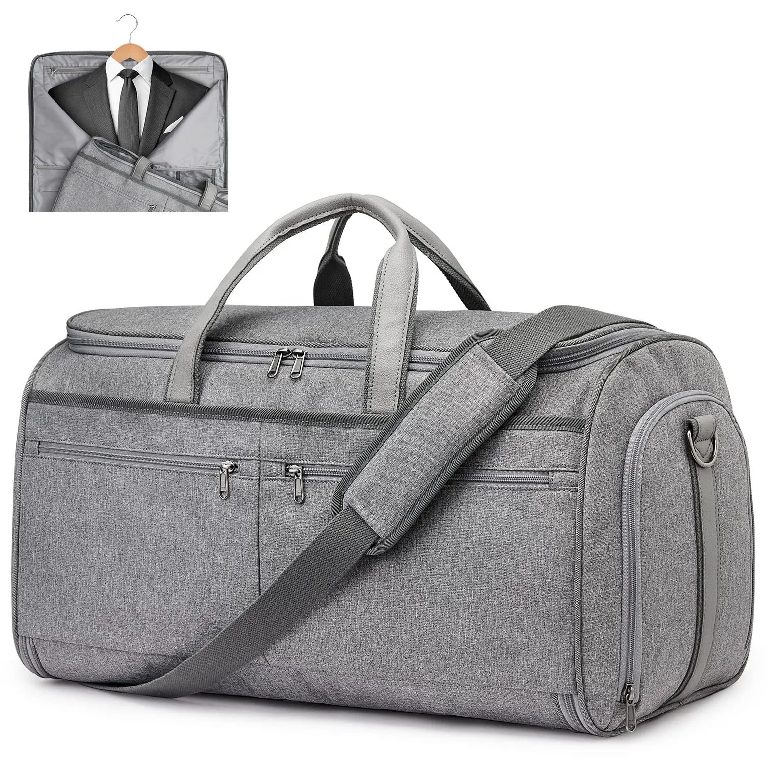 Premium wasserdichte benutzer definierte Anzüge tragen riesigen Raum Mode Unisex Nylon Reisetasche Gepäck Reisetasche Reisetasche Multi Reiß verschluss taschen
