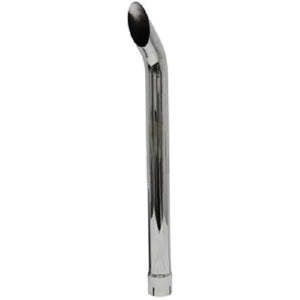 Tuyau d'échappement incurvé chromé 38 Tall - 3-1/8 ID - Product Image 1