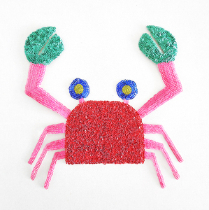 Beach Style Crab Sequin Embroidered <b>Patch</b> for Garments - Product Image 2