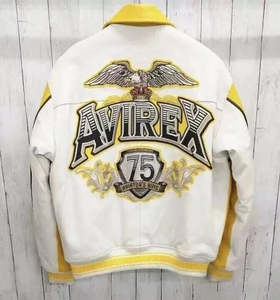 Custom Made Genuine Leather With Embroidery Avirex <b>Jackets</b> Hot Selling Customized Classic Cowhide Leather Avirex <b>Jacket</b> - Product Image 4