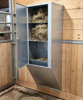 TYXD Automatic Timed Horse Hay Feeder, Smart Metal Steel Equine Slow Feeding Station for Horse Farm