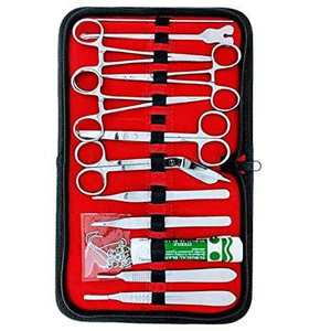 Instruments chirurgicaux du nombril 18 pièces Kit d'instruments chirurgicaux de chirurgie mineure en acier inoxydable avec étui certifié CE - Product Image 6