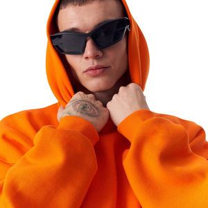 Sudadera con Capucha Extra Grande, Gruesa, Informal, de Forro Polar, para Hombre, Estilo Urbano, de Alta Calidad, Hombros Caídos, Talla OEM, para Invierno - Product Image 4