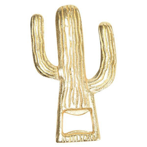 Abridor de Botellas de Cactus de Metal Exclusivo, Acabado Dorado, Aluminio Desechable, Ecológico, Removedor de Tapas de Botellas de Cerveza, Accesorio de Bar, Regalo - Product Image 1