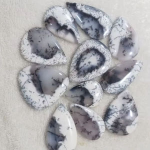 Precioso ópalo de dendrita de calidad superior 100% cabujón de ópalo de dendrita Natural piedras preciosas sueltas para hacer joyas - Product Image 3