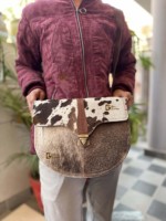 Tas Selempang Kulit Sapi Bohemian Desainer Wanita, Model Barat, Lapisan Nilon, Tas Serbaguna, Promo Terbaru