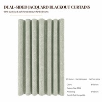 Rideaux occultants double face en jacquard imitation lin, insonorisants, bloquant la lumière du soleil, isolants thermiques, toutes saisons, style crochet
