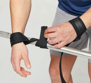 Muñequeras de neopreno ajustables con logotipo personalizado, correa para levantamiento de pesas para uso en fitness y gimnasio - Product Image 3