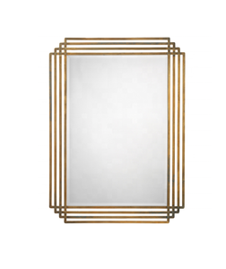 Miroir de maquillage géométrique moderne noir, miroirs décoratifs muraux pour salon, salle de bain, chambre à coucher, entrée, couloir - Product Image 1