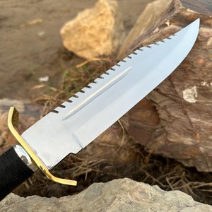 Custom Hand Made Bowie Knife, <b>Anniversary</b> Gift, Wedding Gift, Groomsmen Gift ,Hunting Knife with leather Sheath, Outdoor Knife. - Product Image 5