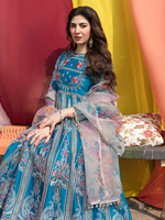 Salwar Kameez en soie Georgette imprimée, pantalon Palazzo brodé Saroski, style pakistanais, haute qualité, coupe ajustée, pour soirée