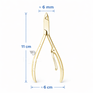 Gold Stainless Steel <b>Cuticle</b> Nipper Professional 6mm Jaw Durable Finger Nail <b>Cuticle</b> <b>Trimmer</b> Manicure Pedicure Tool OEM Custom - Product Image 3