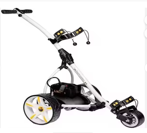 รถกอล์ฟไฟฟ้าคุณภาพสูง รุ่น Push X3R แบตเตอรี่ลิเธียม 10Ah สีเงิน ดีไซน์โดดเด่น ตัวถังอลูมิเนียม 100% ควบคุมด้วยรีโมท 3 ล้อ - Product Image 1