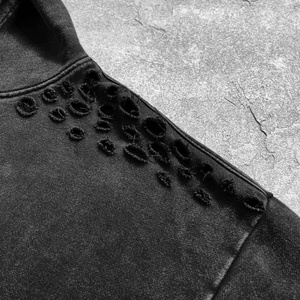 Ropa Urbana de Alta Calidad, Estilo Desgastado, Sudadera con Capucha y Pantalones Deportivos Holgados, Lavado Ácido, Personalizable - Product Image 6