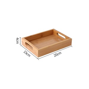 Plateau de service en bois rectangulaire pour thé, café et collations Plateau élégant fait à la main pour table à manger de cuisine et utilisation décorative pour la maison - Product Image 6