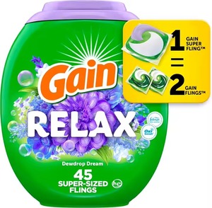 Ultra Oxi Gain Flings Detergente para la ropa Pacs 112 Count Waterfall Delight Scent 3 en 1 Solid HE Compatible - Product Image 4