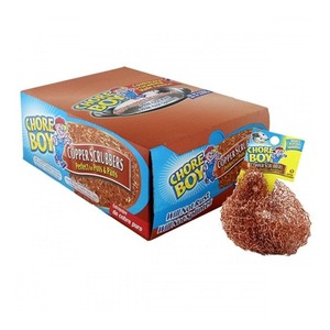 แผ่นขัดทองแดงแผ่นฟองน้ำขัดขจัดคราบสกปรกทำจากเหล็กที่ทนทาน - Product Image 3