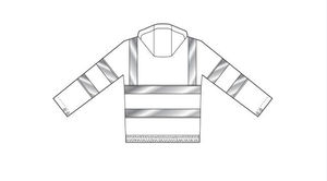 Chaqueta de Trabajo de Poliéster de Alta Visibilidad Resistente al Fuego con Logotipo Personalizado, Cinta Reflectante, Unisex, Servicio OEM - Product Image 5