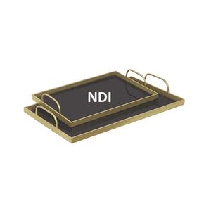 Plateau de service en métal pour petit-déjeuner à usage multiple Plateau de service à finition naturelle Prix de gros Plateau décoratif - Product Image 5