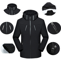 Veste coupe-vent personnalisée à coquille souple pour hommes grande taille fermeture éclair imperméable avec rembourrage en duvet respirant pour l'hiver du Pakistan