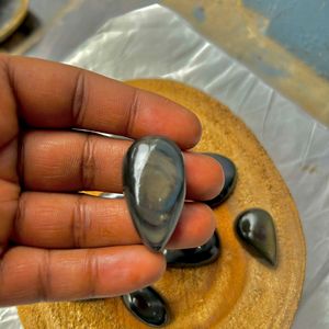 Oeil d'arc-en-ciel Obsidienne Pierre précieuse Multi Feu Oeil d'arc-en-ciel Obsidienne Cabochon Pierre à dos plat Pierre difficilement violette Feu Pierres d'arc-en-ciel - Product Image 1