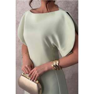 เดรสผ้าซาตินสีมิ้นท์ - สีมิ้นท์ - Product Image 4