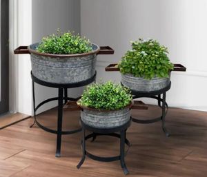 Jardinières en métal faites à la main pour la décoration de jardin d'hôtel et de restaurant à la maison disponibles en grandes petites tailles prix en vrac design de pot de fleur - Product Image 2