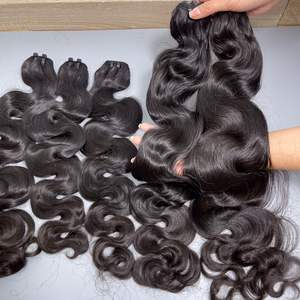 Máquina de extensiones de cabello Remy virgen de 30 pulgadas de alta calidad del fabricante de Vietnam Tejido humano crudo de doble trama Onda de muchas longitudes - Product Image 2