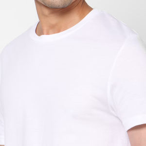 T-shirt col rond anti-rides confortable Streetwear athlétique entraînement course vêtements de sport ajustement rapide Gym 100% coton T-shirts pour hommes - Product Image 5