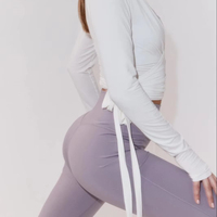 Conjunto de Yoga de Diseño Moderno, Talla Grande, con Logotipo Personalizado, Cintura Baja, 2 Piezas, Ecológico, para Mujer, Ropa Deportiva para Gimnasio y Entrenamiento