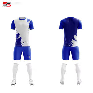 Ensemble de maillots de football rétro personnalisés pour hommes, vêtements de sport en polyester, sublimation avec nom, entraînement en Thaïlande - Product Image 1