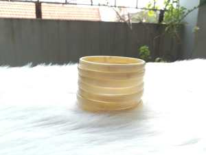 Brazalete Curvo de Cuerno de Búfalo Hecho a Mano para Mujer y Hombre, Brazalete de Cuerno Natural Antiguo Hecho a Mano - Product Image 3