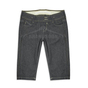 New Arrival Men's Casual High Waist 100% Cotton Solid Breathable High Quality <b>Button</b> <b>Fly</b> <b>Jeans</b> Shorts Plain Dyed Customizable - Product Image 1