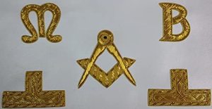 Vente en gros de tablier maçonnique brodé à la main, tablier maçonnique maître maçon - Product Image 6