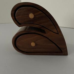 Rustic Handmade Polished Wooden Heart Jewelry <b>Box</b> <b>Small</b> Trinket <b>Box</b> for Multifunction Jewelry <b>Storage</b> & Wedding Home Dcor - Product Image 3