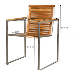 Set da Pranzo da Esterno Ares, Arredamento da Giardino in Lega di Alluminio e Ferro per Cortile e Uso Esterno - Product Image 5