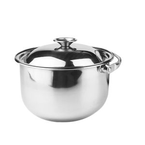Casseroles faites avec des ustensiles de cuisine de qualité supérieure Casserole polie argentée et brillante avec poignées argentées - Product Image 1