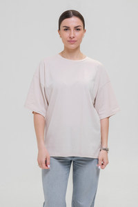 Venta al por mayor de calidad superior en blanco liso mujeres camisas de manga larga cómodas promocionales de buena calidad camisetas sueltas de manga corta - Product Image 4