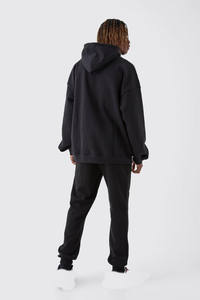 Vente en gros 100% sweat coton épais sweat à capuche d'hiver pour hommes surdimensionné épaule tombante broderie personnalisée teint uni - Product Image 2