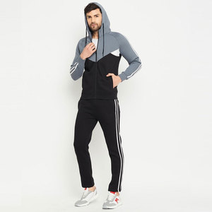 Premium Quality Solid Color Custom Men <b>Tracksuits</b> 100% <b>Polyester</b> <b>Tracksuit</b> For Men Elastic Waist Full Sleeve <b>Tracksuits</b> - Product Image 3