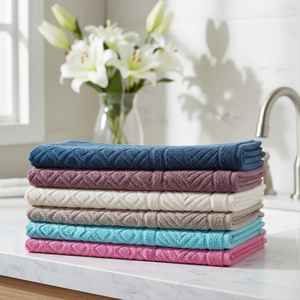 Serviette de bain et de visage en coton turc jacquard 100 % de la marque MYT-EX, motif moderne, 450 GSM, super absorbante, logo personnalisé, vente en gros - Product Image 6