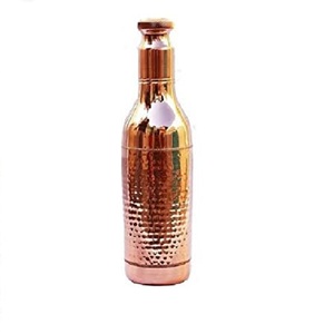 Nouveau personnalisé fait à la main en cuivre martelé nickel poli travail maison essentiel ayurvédique avantages accessoires de cuisine bouteille thermos - Product Image 3