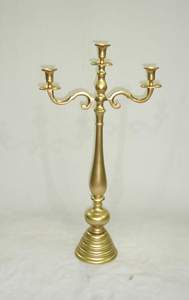 Vantage aluminium nickelé vente chaude de haute qualité fantaisie 5 lumière candélabre pièce maîtresse décoration de mariage candélabre de sol - Product Image 6