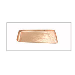 Bandeja de Servicio Rectangular de Cobre Martillado |   Bandeja Decorativa para Servir en el Hogar y Restaurantes |   Vajilla de Cobre Hecha a Mano - Product Image 1