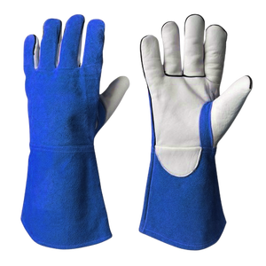 Gants de lutte contre l'incendie industriels robustes en cuir de vachette renforcé sécurité en cuir à grain fendu pour la protection des mains gants de soudeurs - Product Image 2