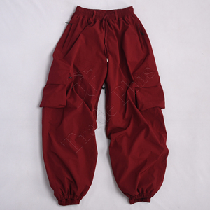 Pantalones holgados de nieve cintura elástica Casual Color sólido 100% poliéster tendencia suelta High Street Hip Hop impermeable a prueba de viento pantalones de esquí - Product Image 4