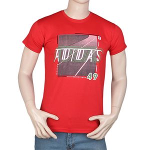 T-shirt imprimé slim fit pour homme - Rouge - Product Image 4